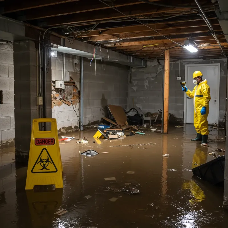 Flooded Basement Electrical Hazard in Pearl River, LA Property